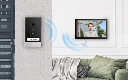 Ezviz HP7 smart video intercom 2K resolution color screen 7 motion  detection smart RFID unlock smart built-in dual band WiFi 2,4/5 GHz doorbell